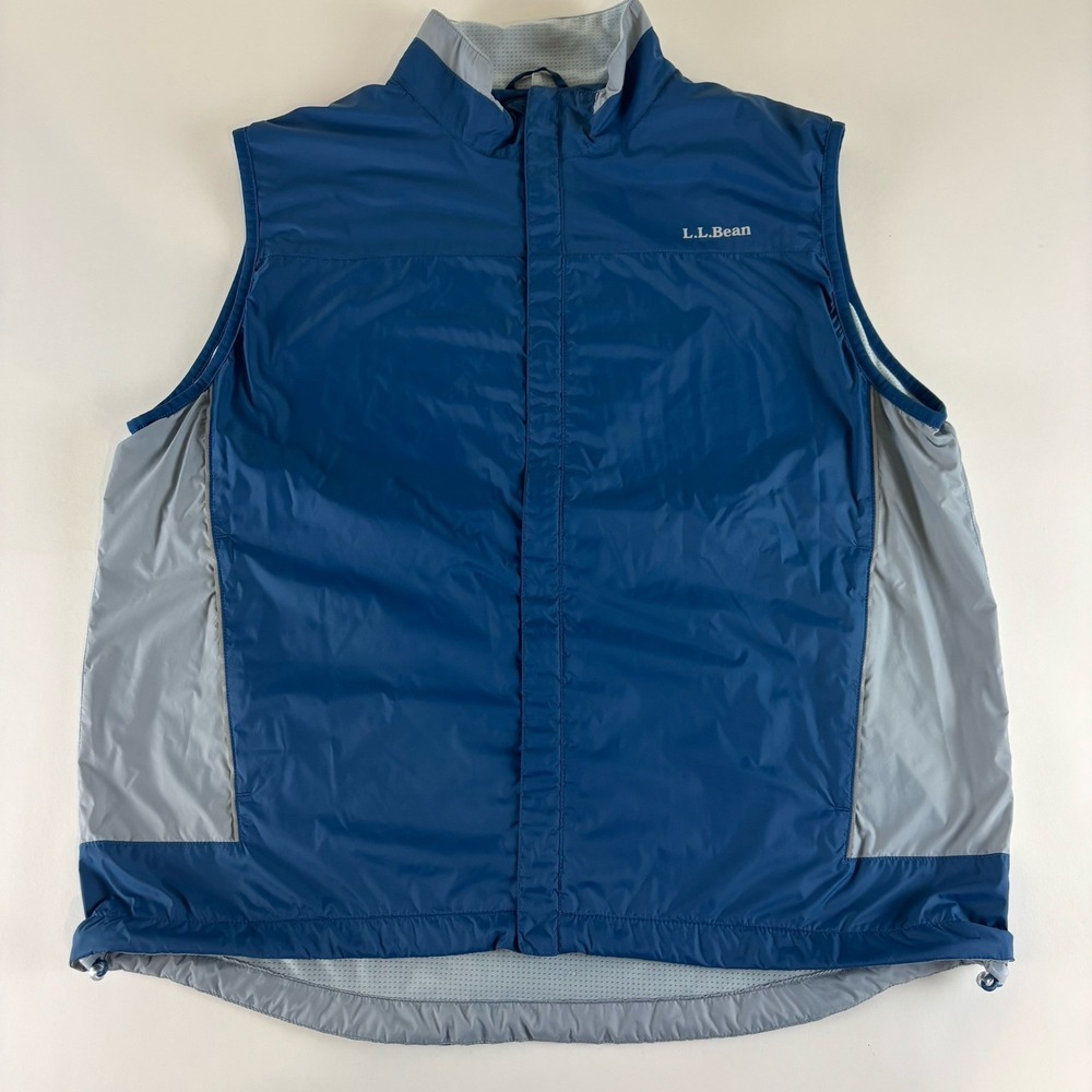 LL Bean Windbreaker Vest  Mens Large‎ Jacket Blue Lightweight OAKW3